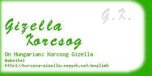 gizella korcsog business card